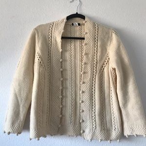 J Crew Wool Pom Pom Sweater